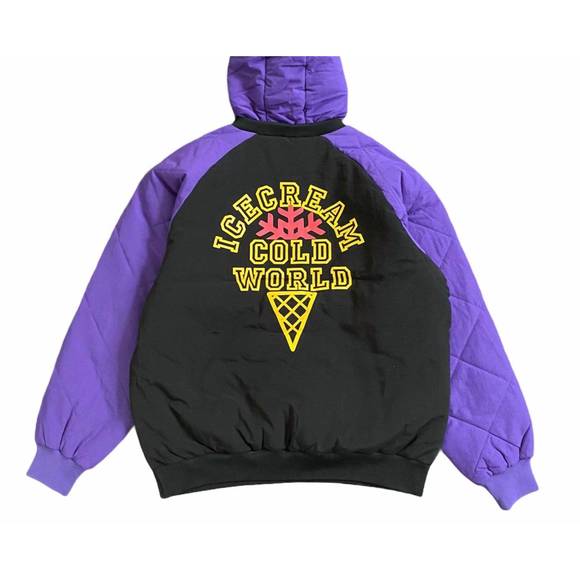 NEW ICECREAM men's traditional hoodie in black/purple - Picture 2 of 3